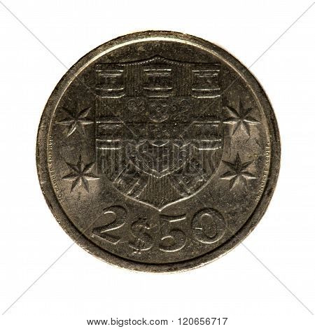 Metal Coins Isolated On White Background