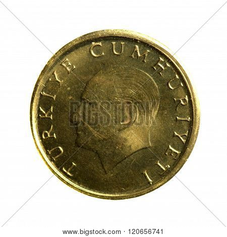 Metal Coins Isolated On White Background