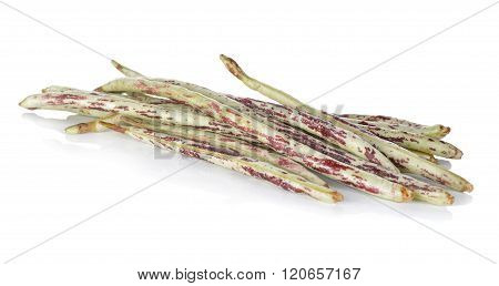Fresh Yard Long Beans On White Background