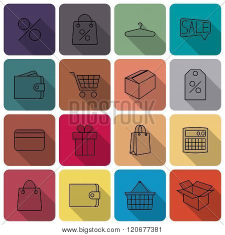 Icons Purchase, Vector Illustration.