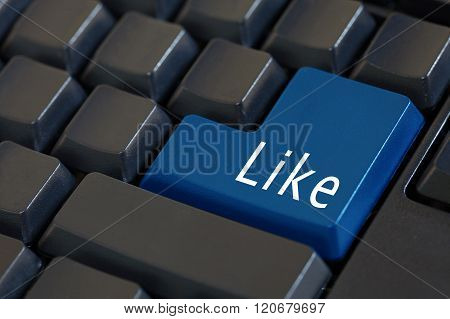 Word 'like' On Enter Keyboard - Likeable Social Media Concept