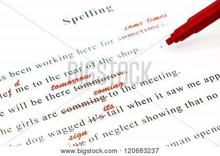 Spelling Check On English Sentences