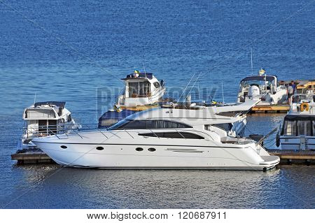 Motor Yacht In Jetty