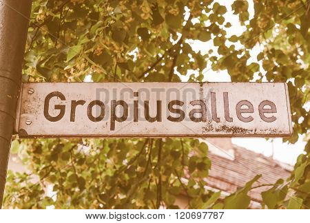 Street Sign Vintage