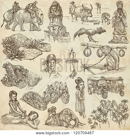 Thailand. Pictures Of Life. Freehands.