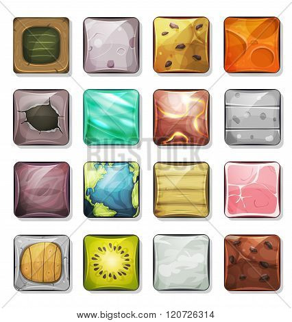 Buttons And Icons Set For Mobile App And Game Ui