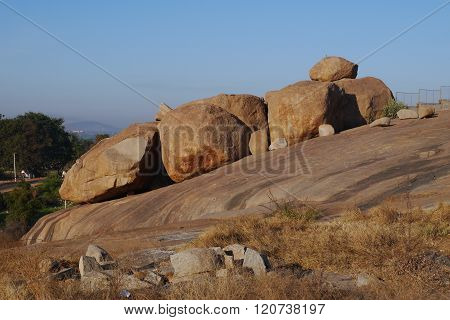 Stone boulders of Hampi