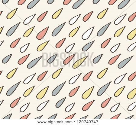 Vector seamless cute retro pattern.