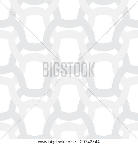 Abstract Simple Geometric Vector Pattern - Entwined Gray Grides On White Background