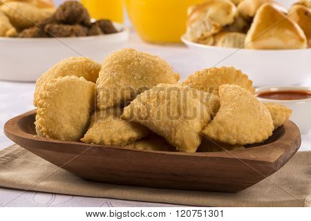 Brazilian Snack. Palmetto Pastry. Pastel De Palmito.
