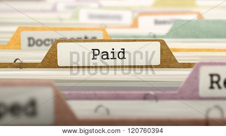 Paid on Business Folder in Catalog.