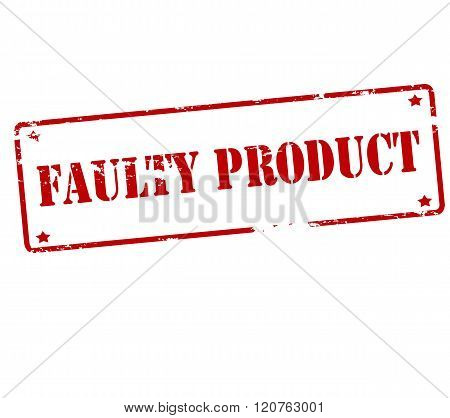 Rubber stamp with text faulty product inside vector illustration