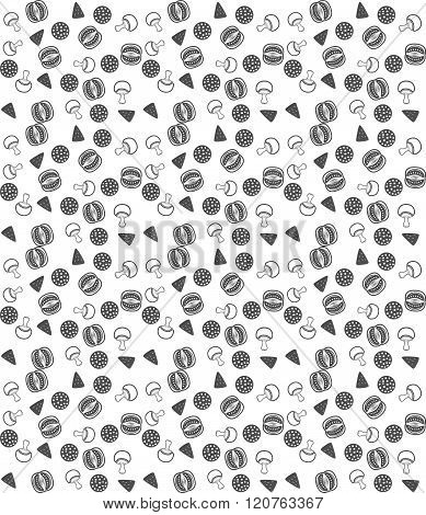 Pattern Of Vegetables To Pizza