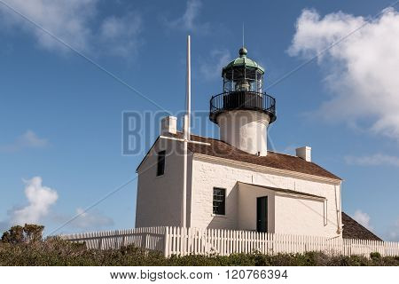 Old Point Loma Lighthouse on a Cloudy Day
