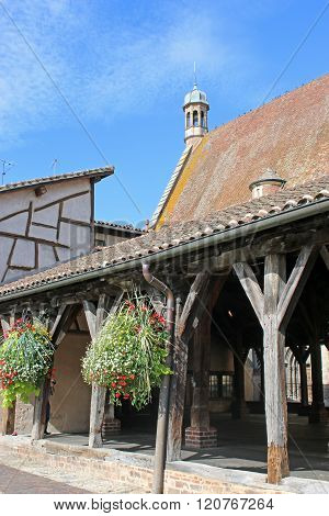 market hallbuilding  in Châtillon sur Chalaronne in France