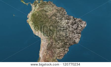 Dying Earth Global Warming Heavy Pollution Affected And Dried South Ameria