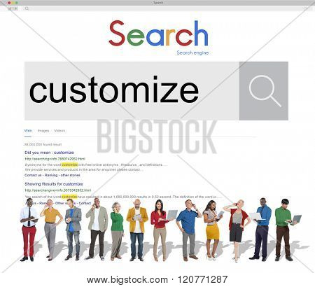 Customize Modify Create Adjust Concept