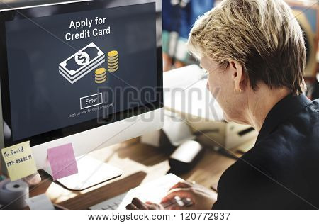 Apply for Credit Card Loan Payment Banking Concept