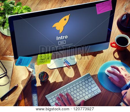 Intro Launch Start Create Innovation Web Online Concept