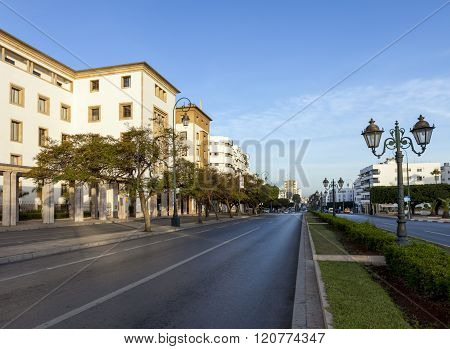 Empty street in Rabat