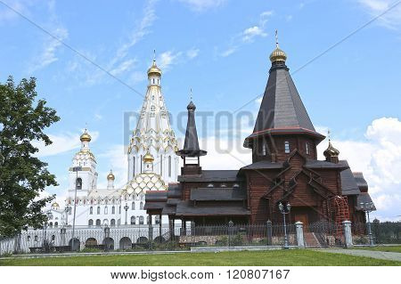 Memorial Church Of All Saints In Minsk And Wooden Trinity Church
