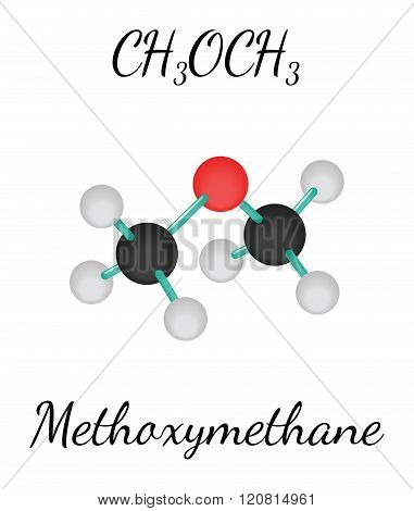 CH3OCH3 methoxymethane molecule