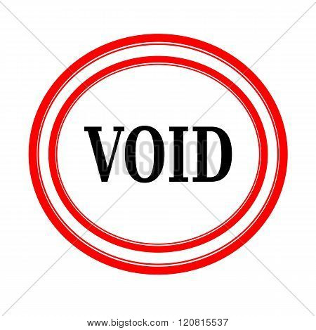 VOID black stamp text on white backgroud