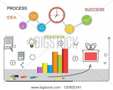 Modern vector business concept, analysts and finance