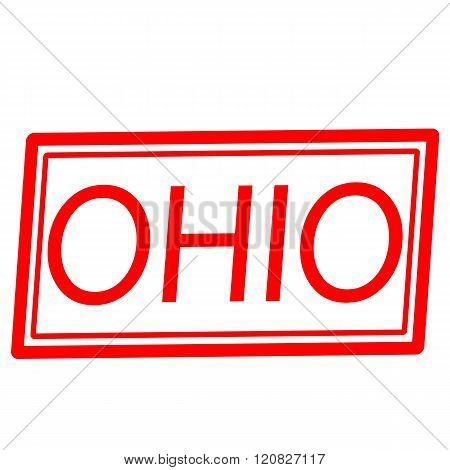 an images of Ohio red stamp text on white