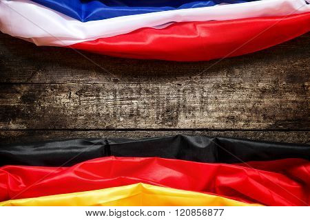 Germany And France Flag, Concept Coalition And Europe