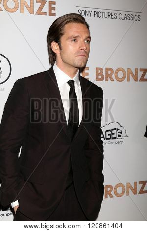 LOS ANGELES - MAR 7:  Sebastian Stan at the The Bronze Premiere at the SilverScreen Theater at the Pacific Design Center on March 7, 2016 in Los Angeles, CA