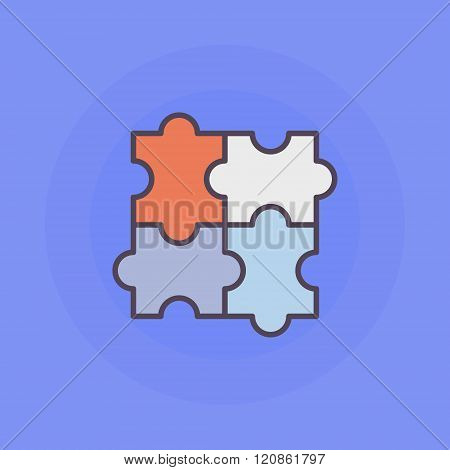 Puzzle flat icon