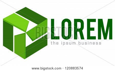 Abstract geometric shape logo