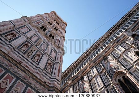 ZAGREB, CROATIA - JUNE 05: Bell tower of the Cattedrale di Santa Maria del Fiore (Cathedral of Saint Mary of the Flower) is the main church of Florence, Italy on June 05, 2015
