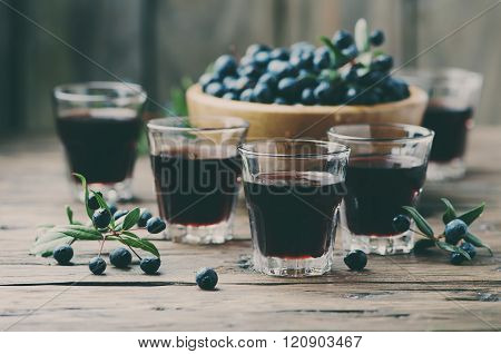 Traditional Sardinian Liqueur With Mirto