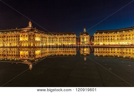 Place de la Bourse at Night, Bordeaux