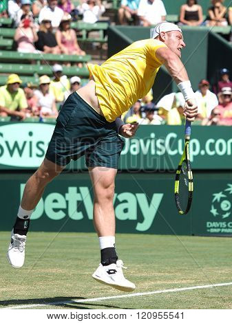 Sam Groth During Davis Cup Singles Ag