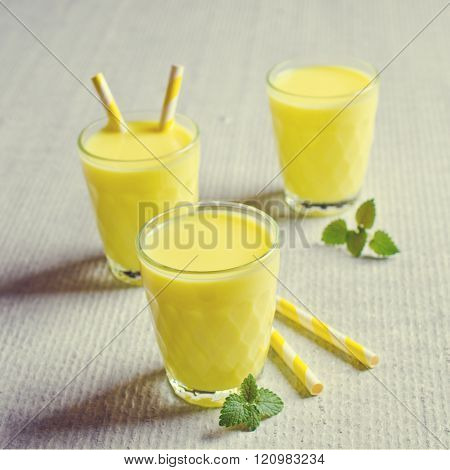 Yellow Liquid In A Glass