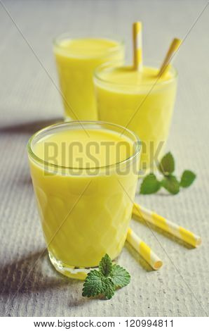 Yellow Liquid In A Glass