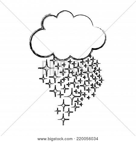 Figure Cloud With Bright Stars Design In The Sky