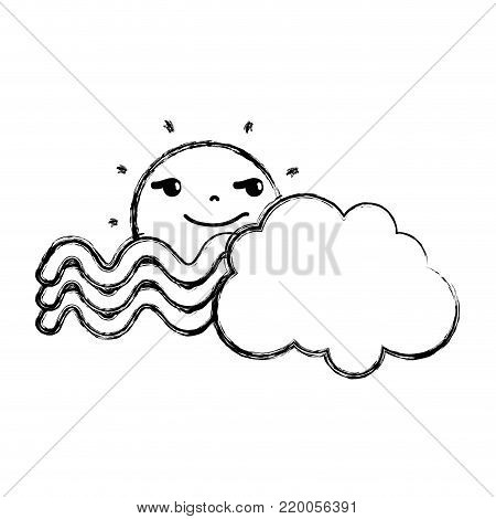 Figure Rogue Sun With Cloud And Rainbow Weather