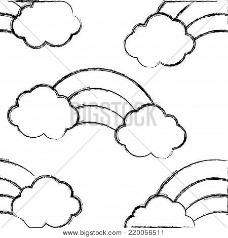 Figure Natural Rainbow In The Sky Background Design