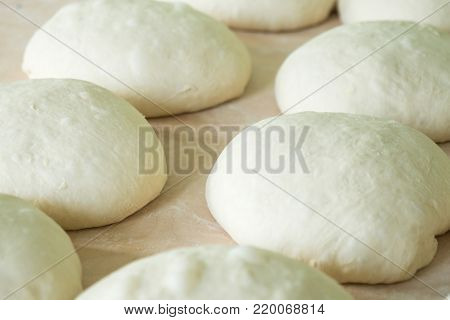 Fresh Dough On The Wooden Board, Pizza, Georgian Bread
