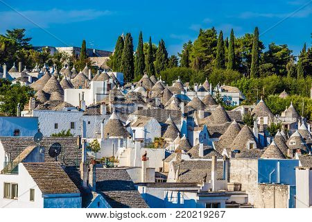 Roofs Of Trulli Houses - Alberobello, Apulia Region, Italy, Europe