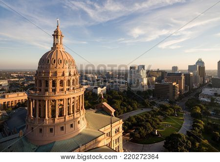 This is the building where the laws are made in Texas downtown in the background