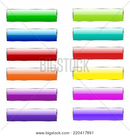 set of beautiful bright buttons for your site