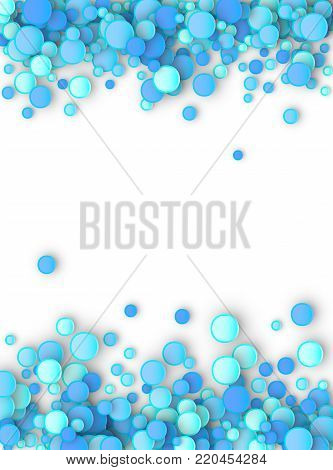 Blue Carnaval Confetti Background