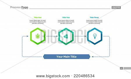 Three Elements Vector Photo Free Trial Stock Three Elements Process Chart Slide Template Business Data Cycle Point Design