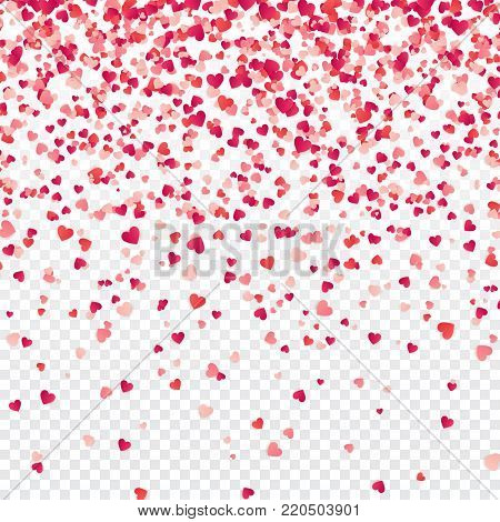 Heart Confetti Valentines Womens Vector Photo Stock Heart Confetti Valentines Womens Mothers Day Background With Falling Red And Pink Paper