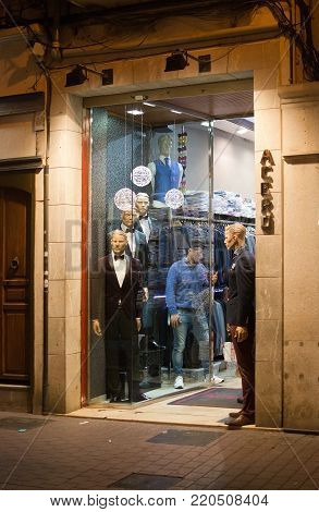PALMA DE MALLORCA, BALEARIC ISLANDS, SPAIN - DECEMBER 5, 2017: Acero clothing store on Sindicat shopping street on December 5, 2017 in Palma de Mallorca, Balearic islands, Spain.